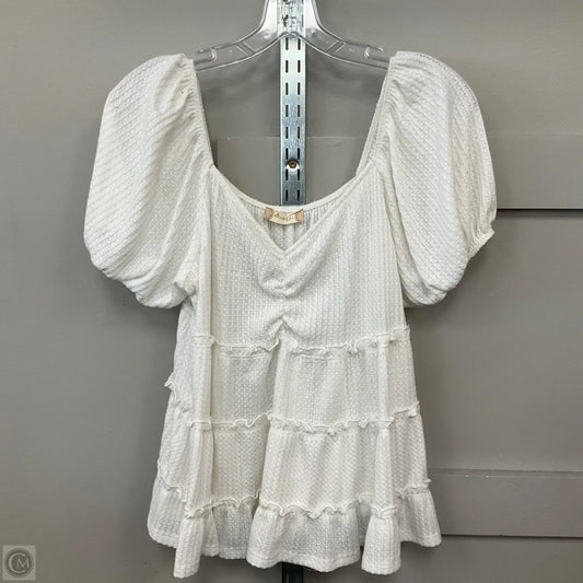 Top Short Sleeve By Altard State In White, Size: L
