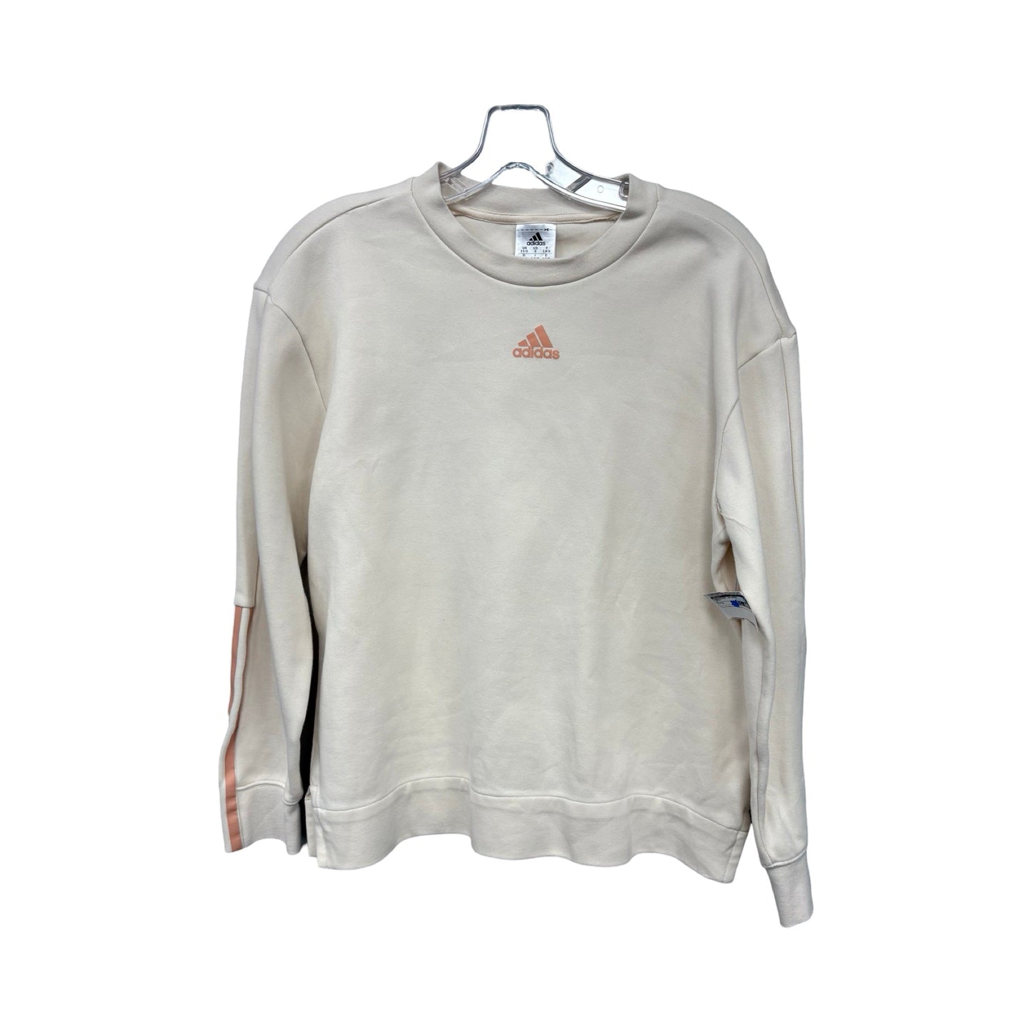 Sweatshirt Crewneck By Adidas In Cream, Size: S