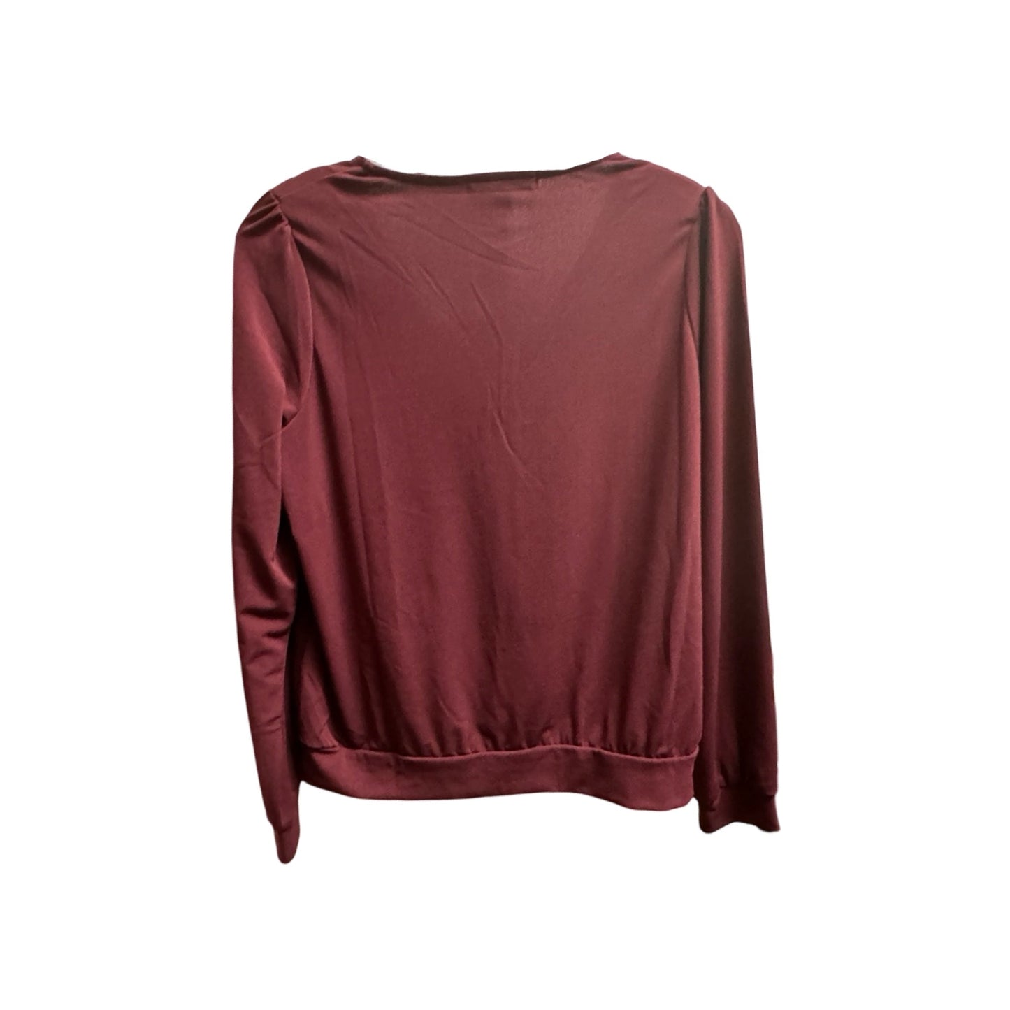 Top Long Sleeve By Banana Republic In Red, Size: M