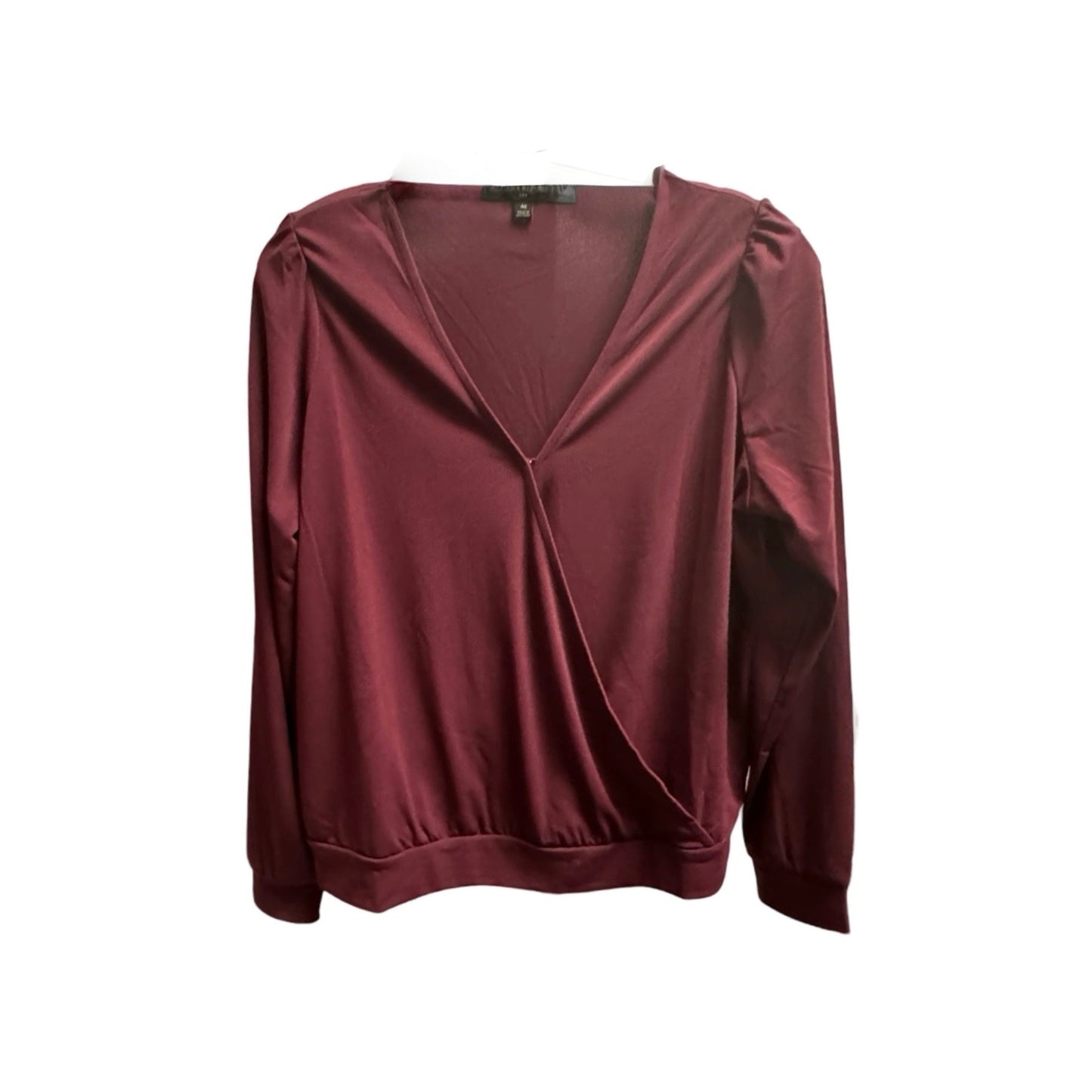 Top Long Sleeve By Banana Republic In Red, Size: M