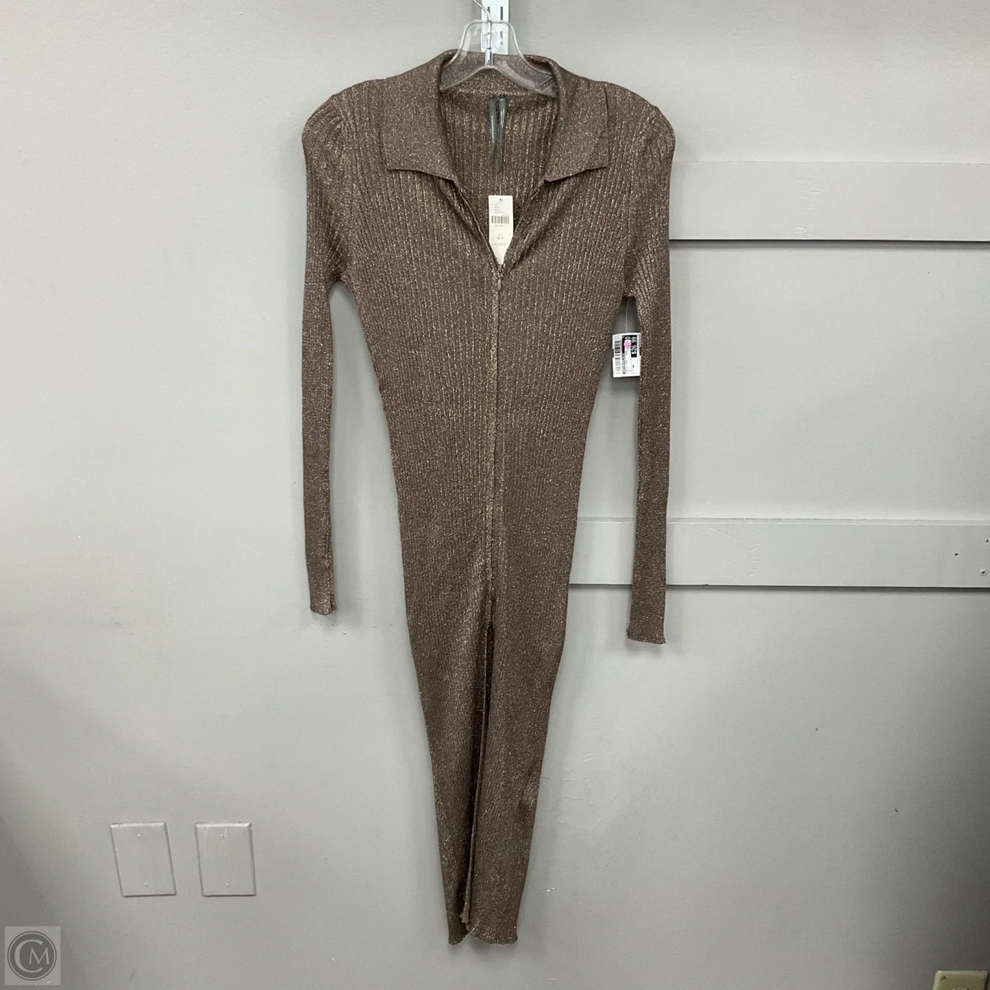 Dress Party Midi By Anthropologie In Gold, Size: Mp