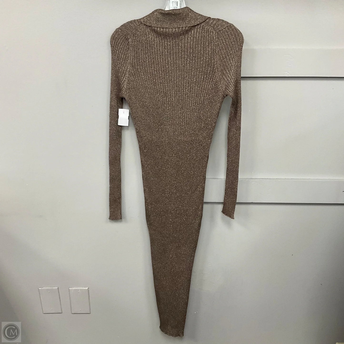 Dress Party Midi By Anthropologie In Gold, Size: Mp