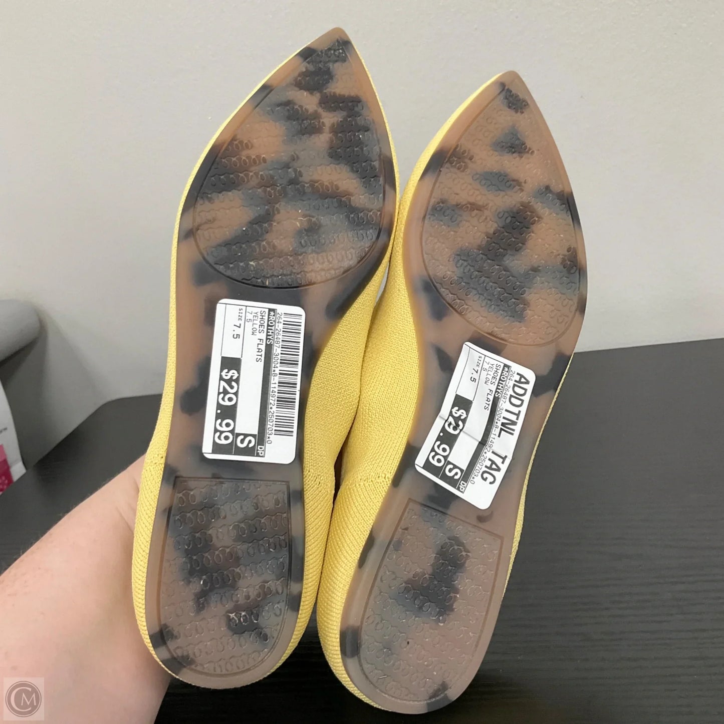 Shoes Flats By Rothys In Yellow, Size: 7.5