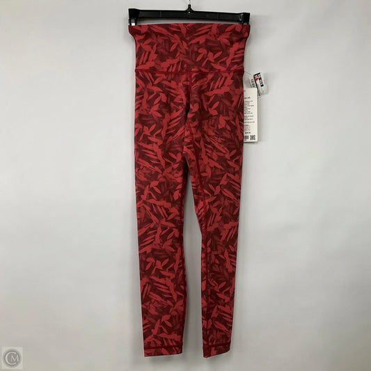 Athletic Leggings By Lululemon In Red, Size: 2