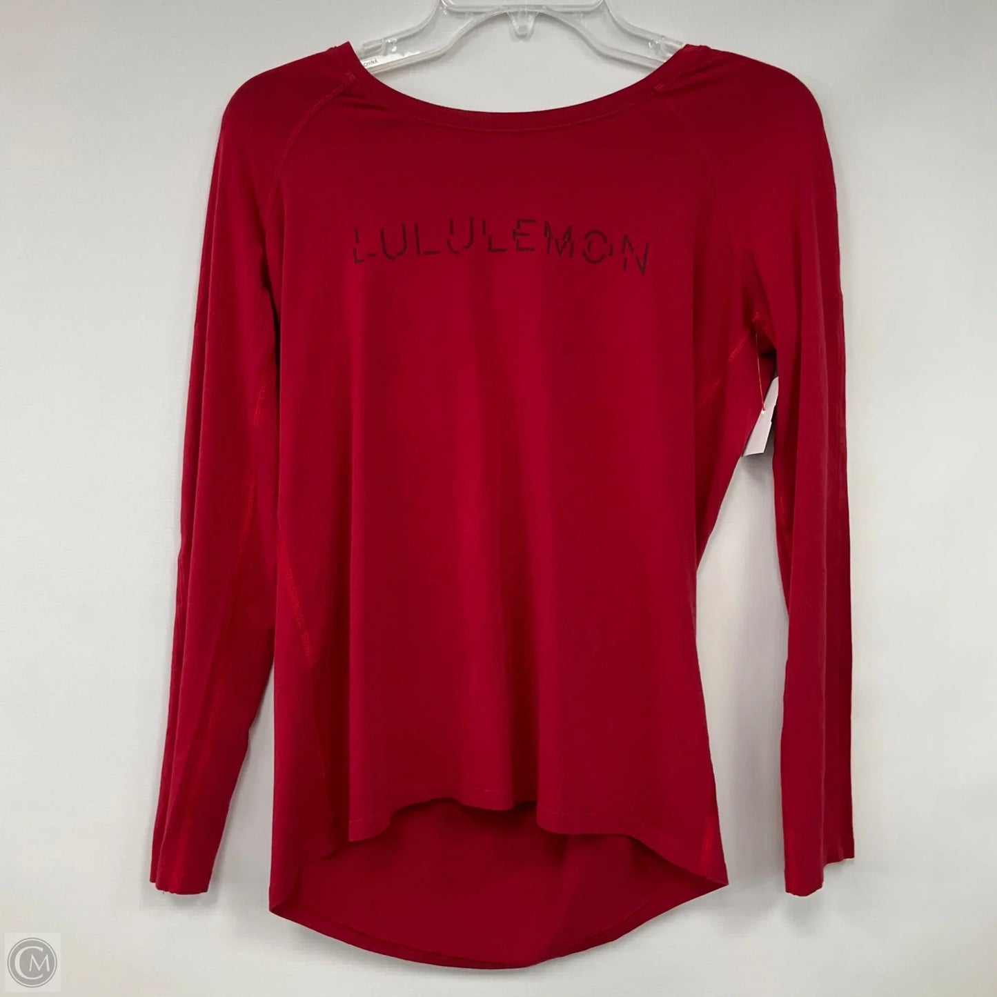 Athletic Top Long Sleeve Crewneck By Lululemon In Red, Size: 6
