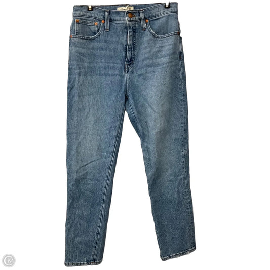 Jeans Straight By Madewell In Blue Denim, Size: 4