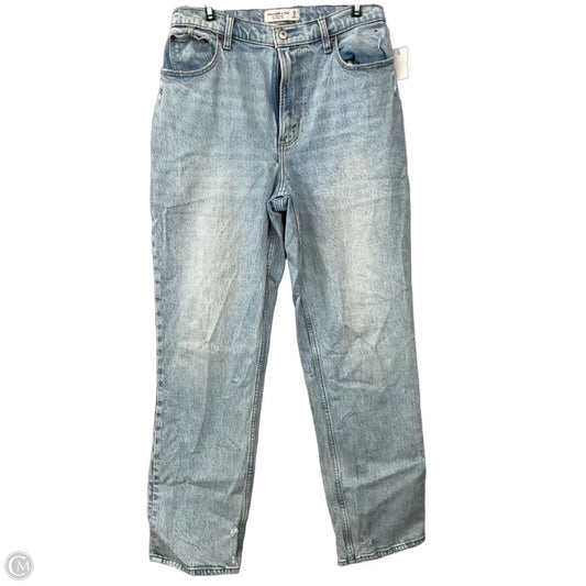Jeans Straight By Abercrombie And Fitch In Blue Denim, Size: 8