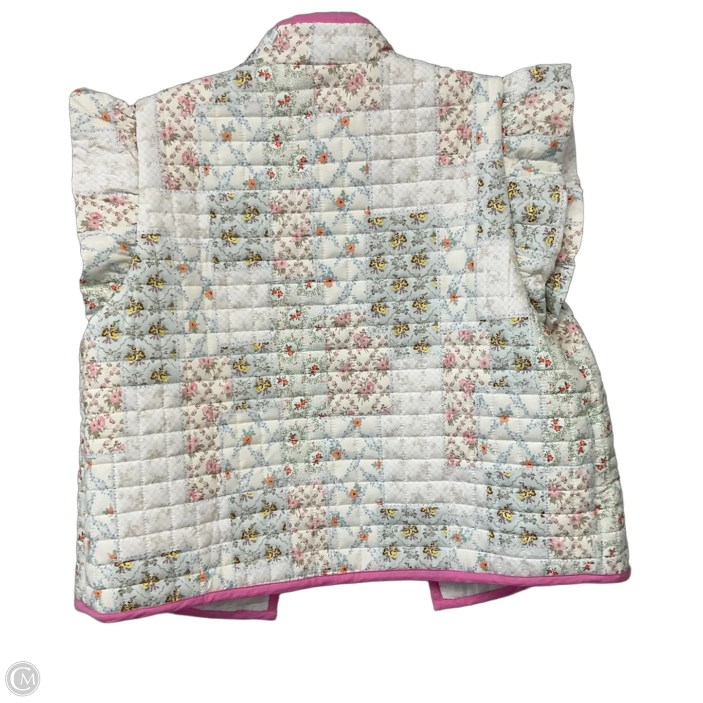 Vest Puffer & Quilted By Main Strip In Floral Print, Size: M
