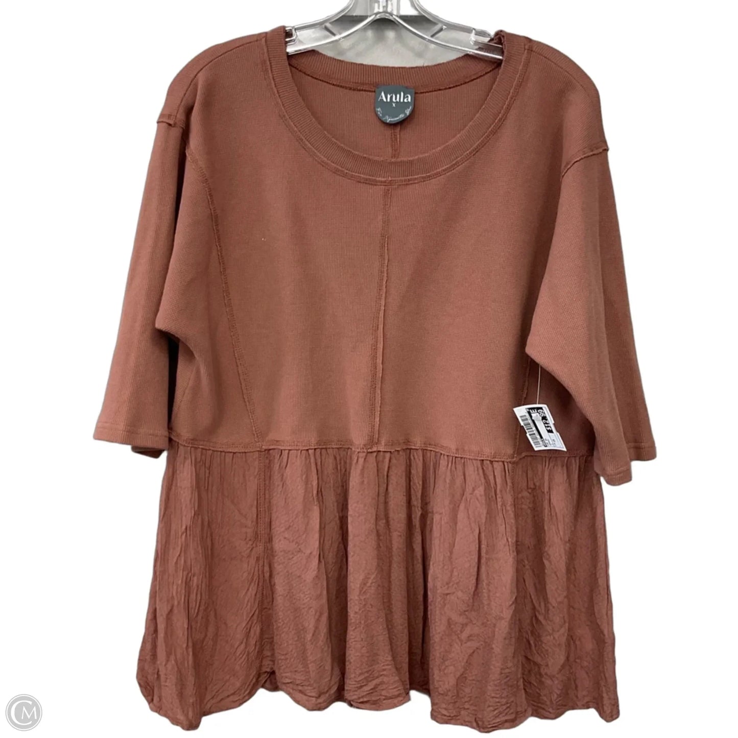 Top Short Sleeve By Arula In Orange, Size: 1x