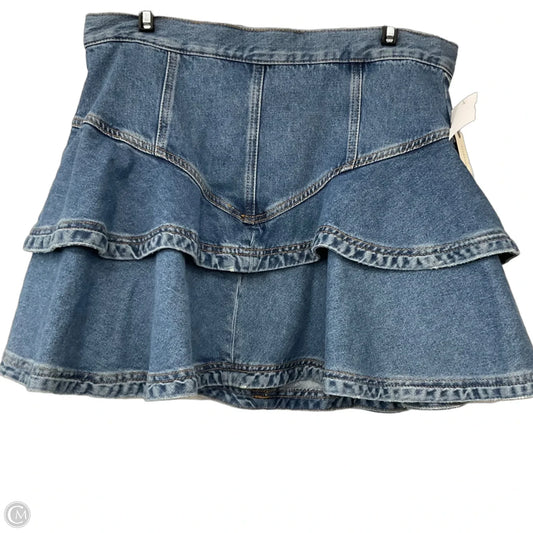 Skirt Mini & Short By Anthropologie In Blue Denim, Size: 16
