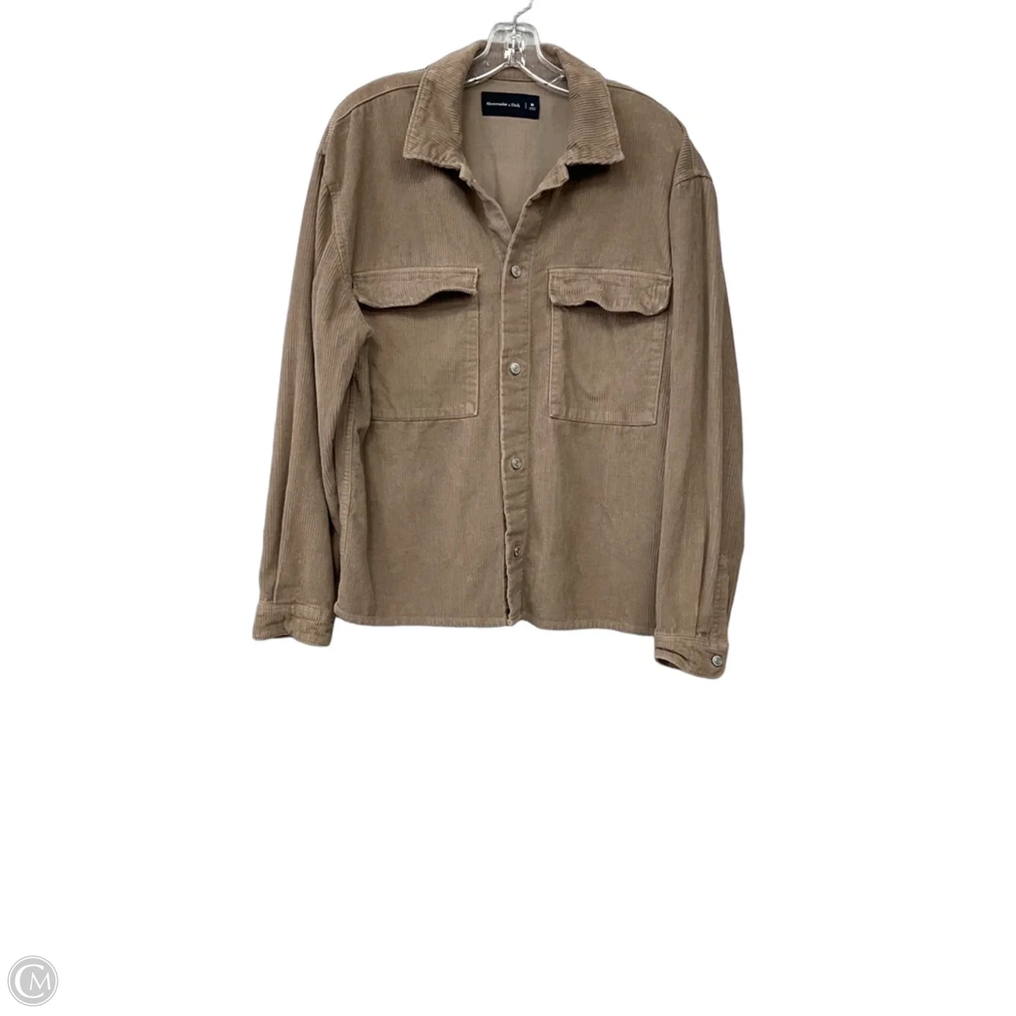 Jacket Shirt By Abercrombie And Fitch In Brown, Size: M