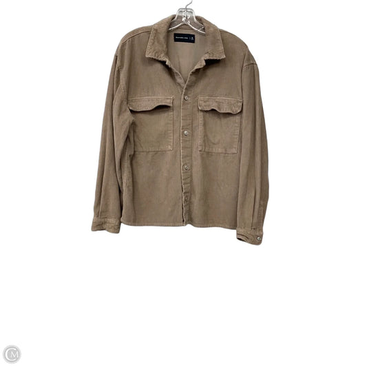 Jacket Shirt By Abercrombie And Fitch In Brown, Size: M