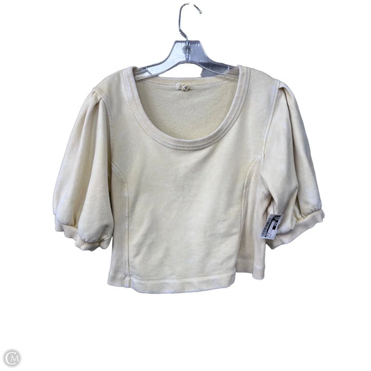 Top Short Sleeve By Aerie In Yellow, Size: L