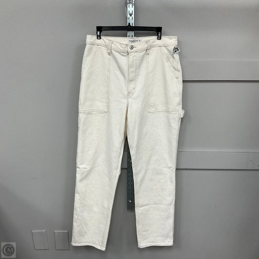 Jeans Straight By Abercrombie And Fitch In Beige, Size: 12