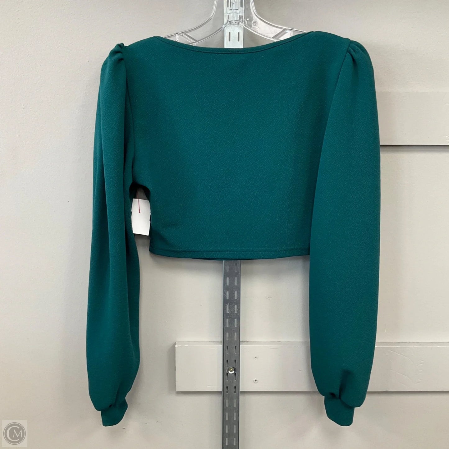 Top Long Sleeve Basic By Shein In Green, Size: M