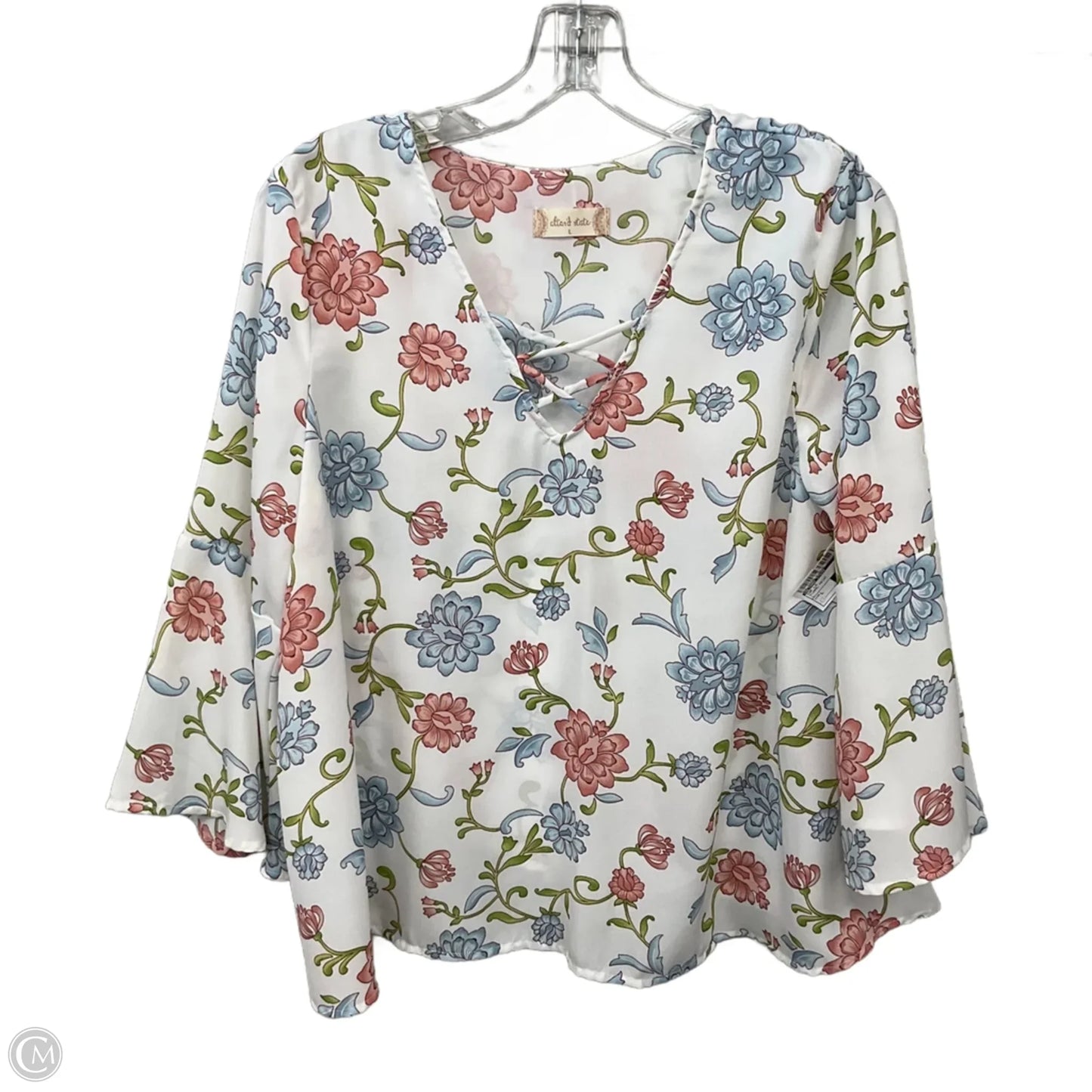 Top Long Sleeve By Altard State In Floral Print, Size: L