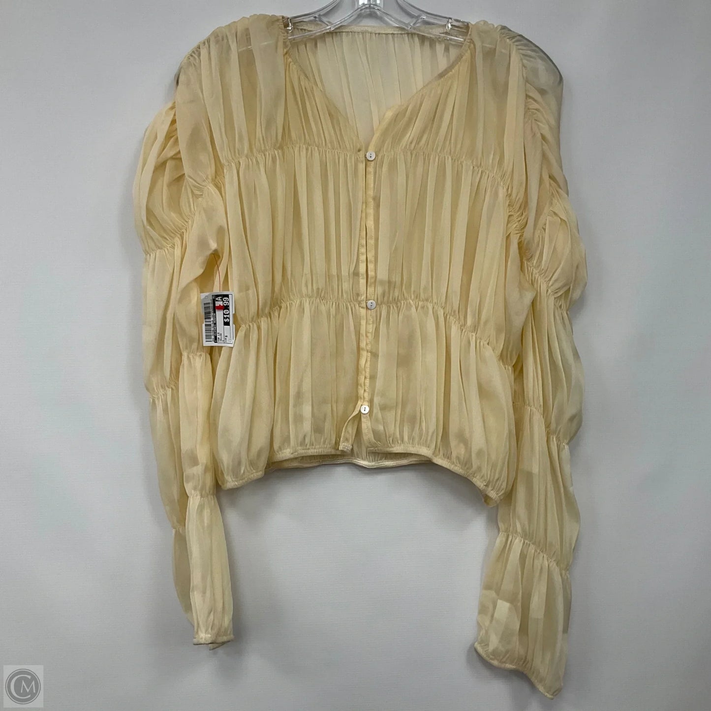 Top Long Sleeve In Yellow, Size: S