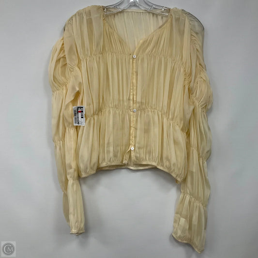 Top Long Sleeve In Yellow, Size: S