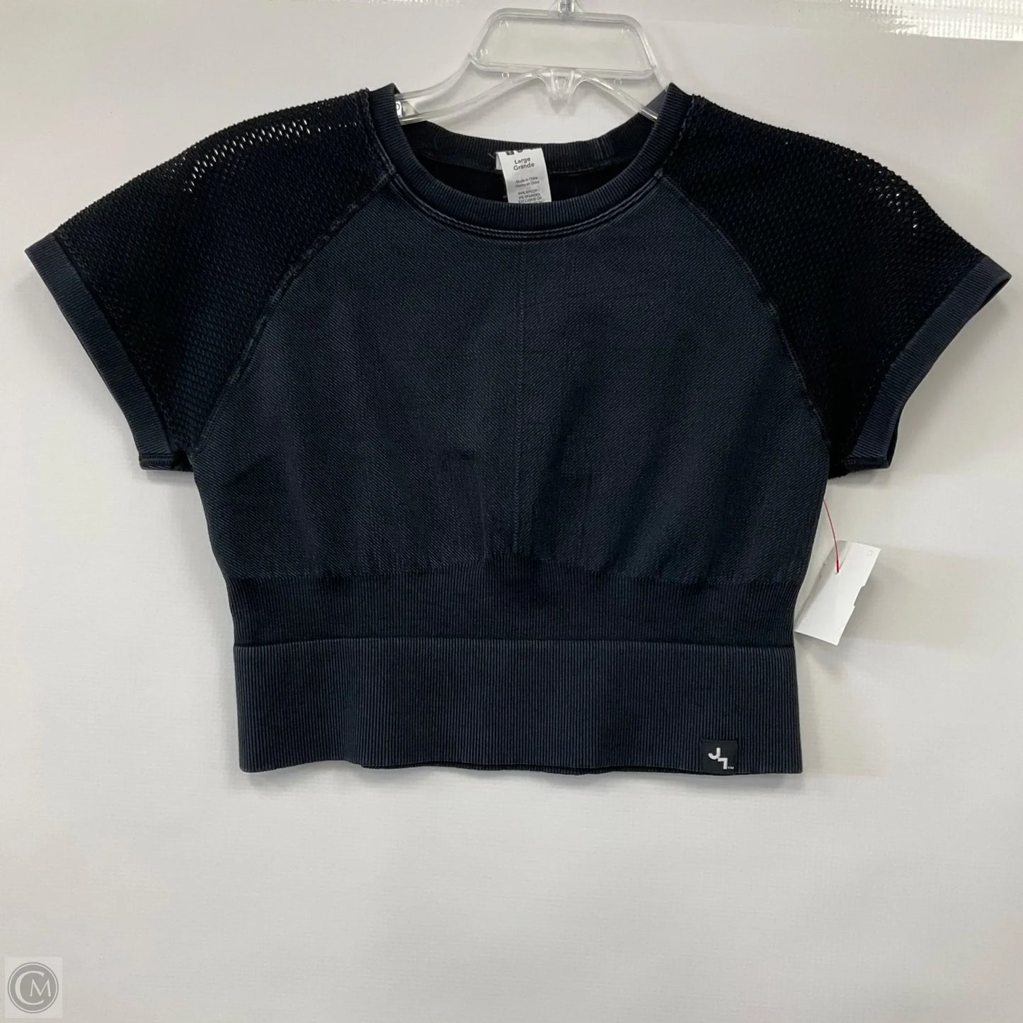 Athletic Top Short Sleeve By Joy Lab In Black, Size: L
