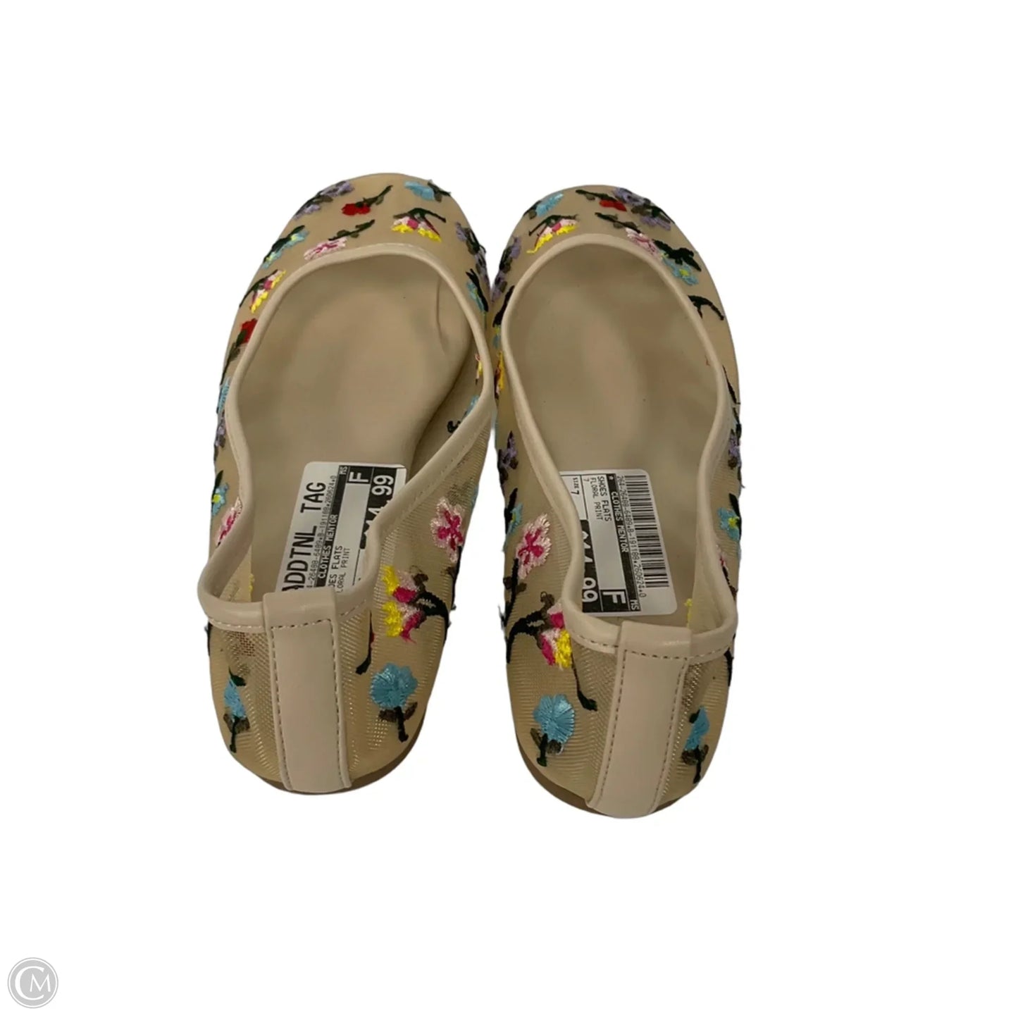 Shoes Flats By Clothes Mentor In Floral Print, Size: 7