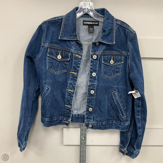 Jacket Denim By Express In Blue Denim, Size: M