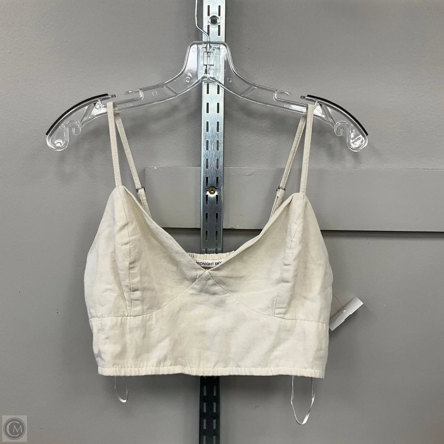 Top Sleeveless By Clothes Mentor In Cream, Size: L