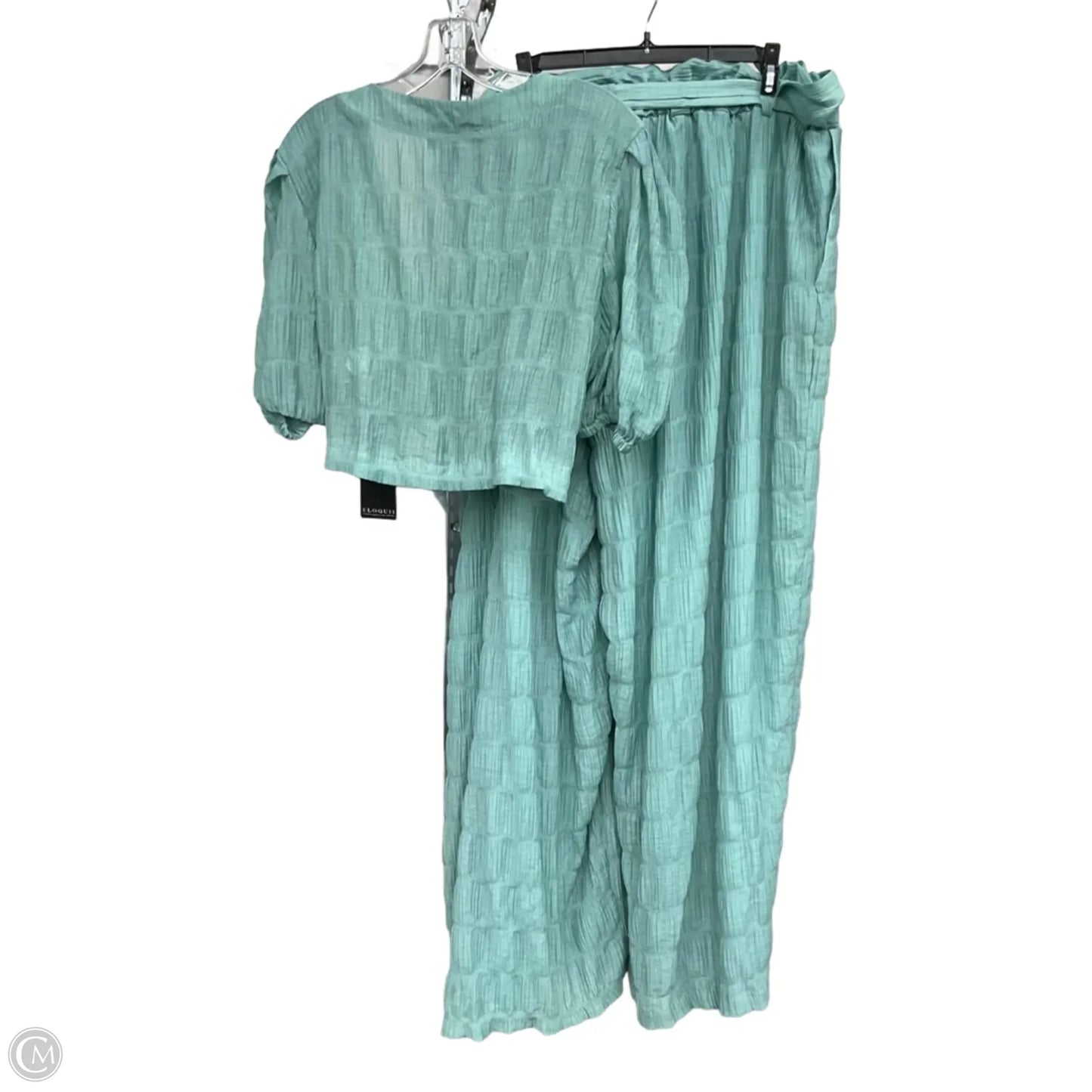 Pants Set 2pc By Eloquii In Blue, Size: 2x