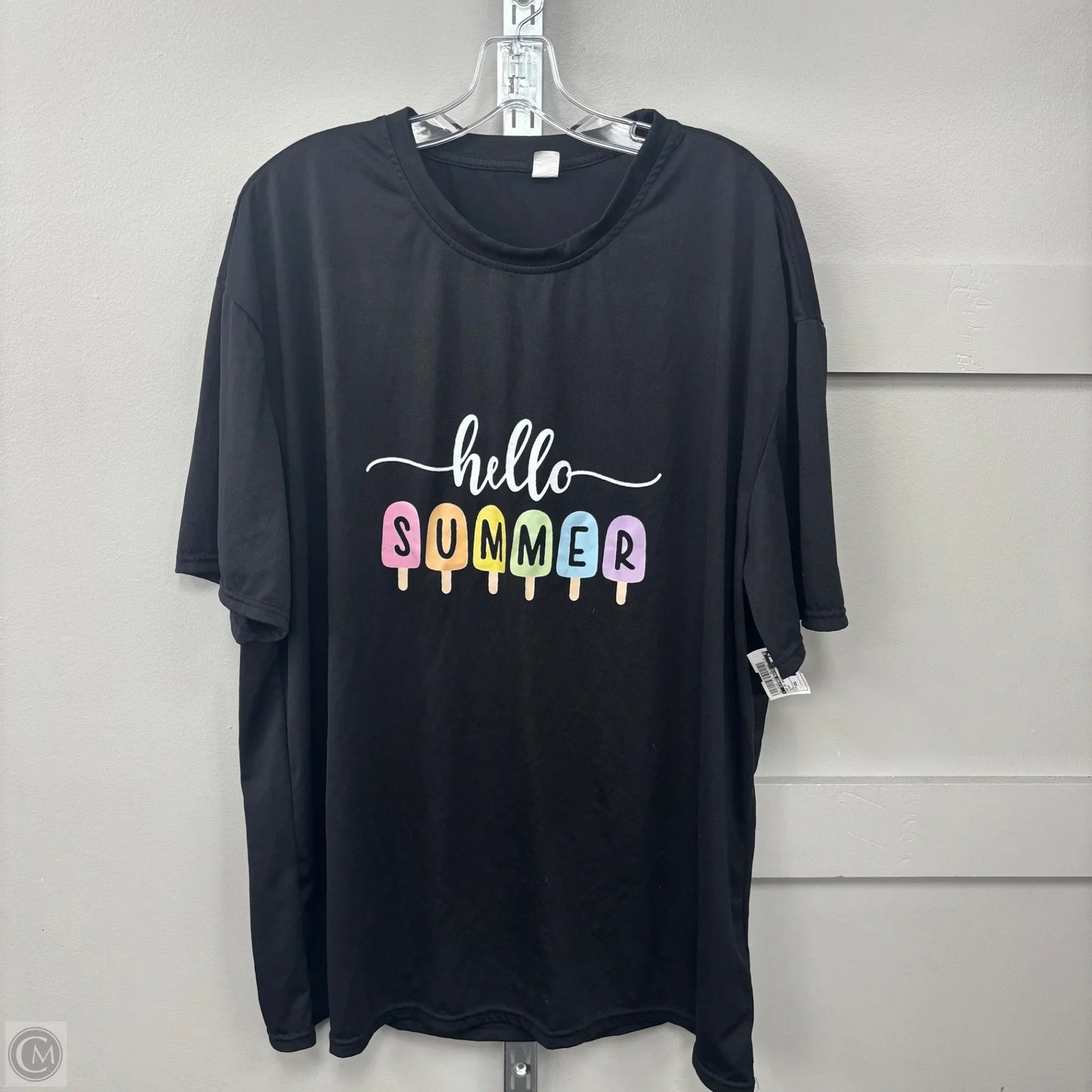 Top Short Sleeve Basic By Clothes Mentor In Black, Size: Xxl