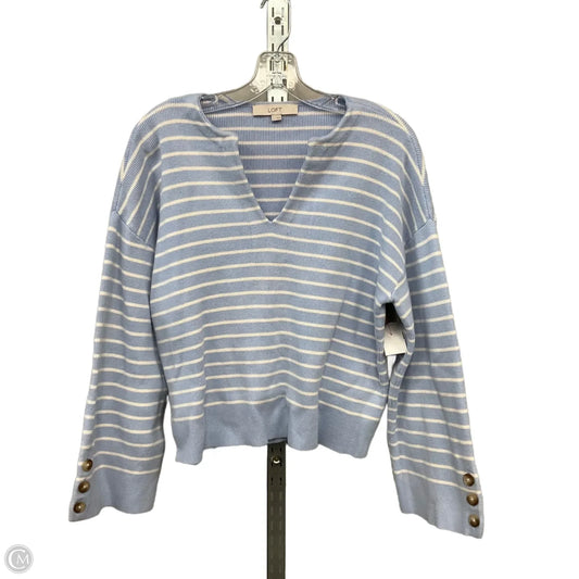 Sweater By Loft In Blue & White, Size: S