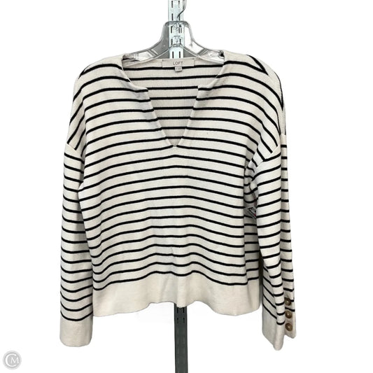 Sweater By Loft In Striped Pattern, Size: S