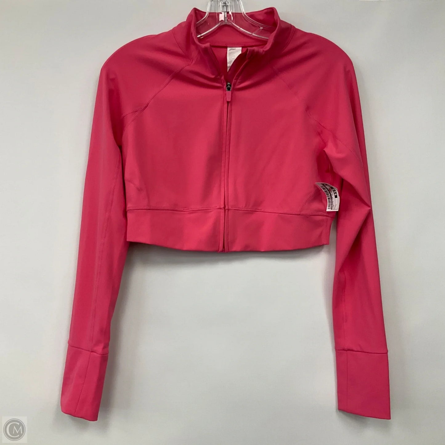 Athletic Top Long Sleeve Collar By Fabletics In Pink, Size: L