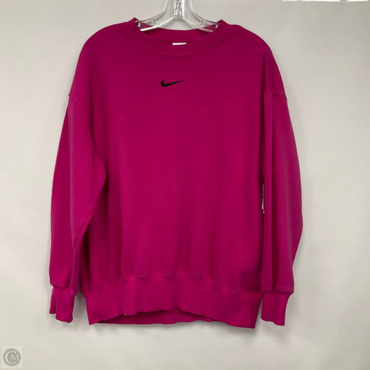 Sweatshirt Crewneck By Nike Apparel In Pink, Size: M