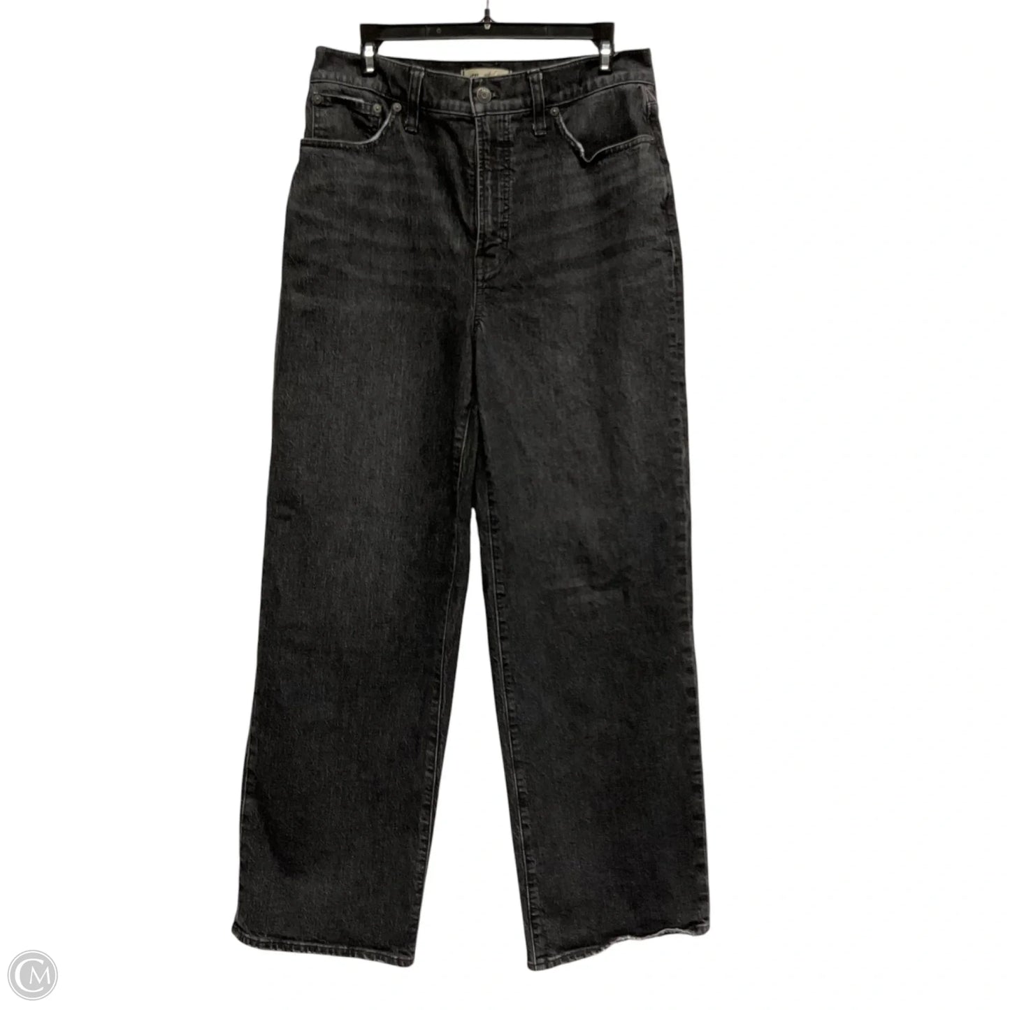 Jeans Straight By Madewell In Black Denim, Size: 8