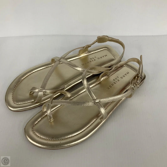 Sandals Flats By Marc Fisher In Gold, Size: 11