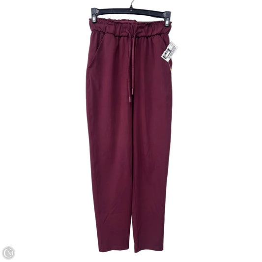 Athletic Pants By Lululemon In Red, Size: 0