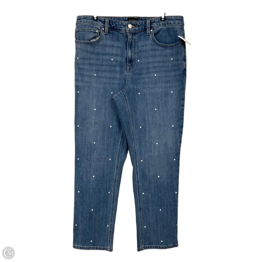 Jeans Straight By Talbots In Blue Denim, Size: 12