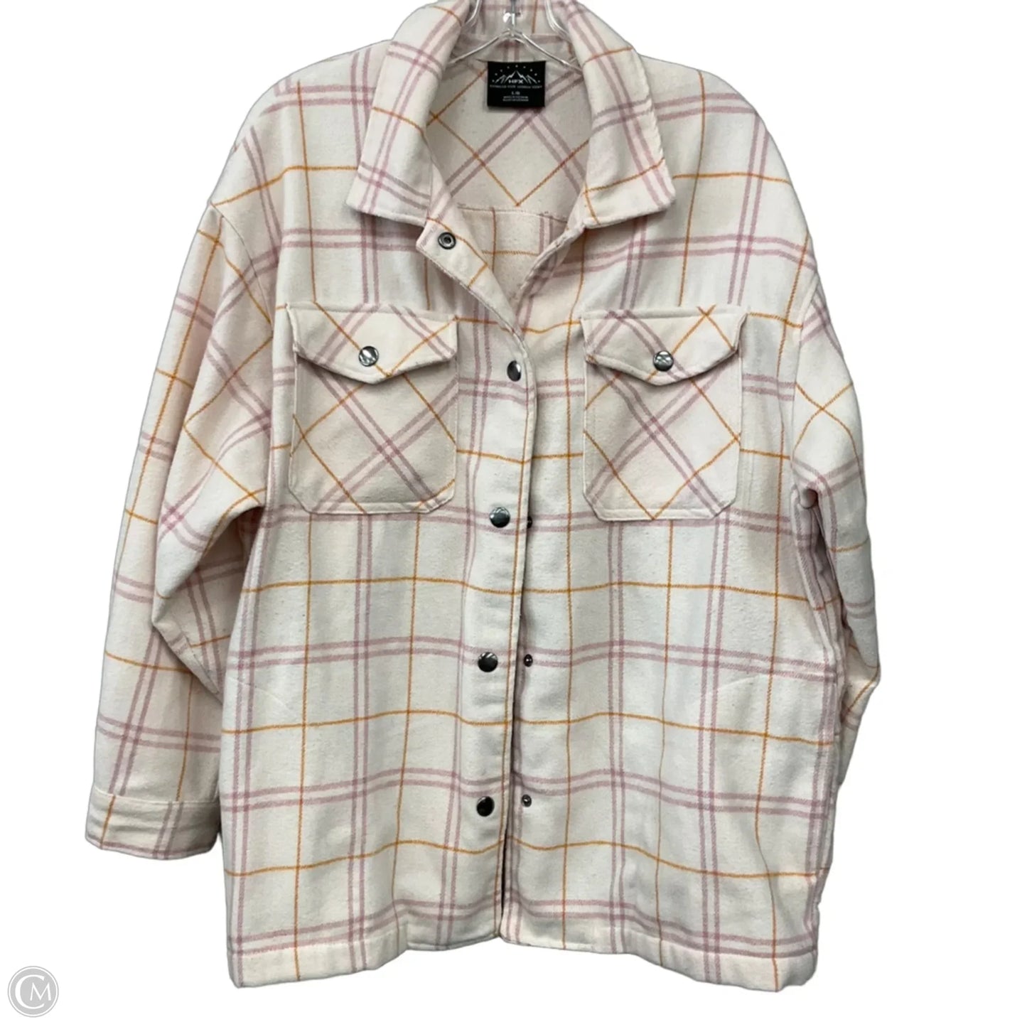 Jacket Shirt By Hfx In Pink, Size: L