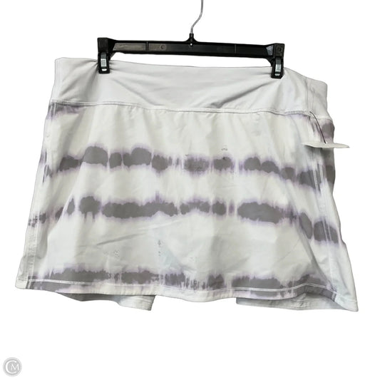 Athletic Skort By Lululemon In Purple & White, Size: 12