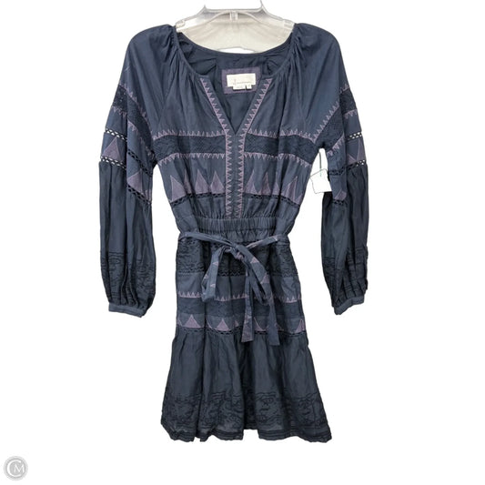 Dress Casual Midi By Anthropologie In Blue, Size: Xs