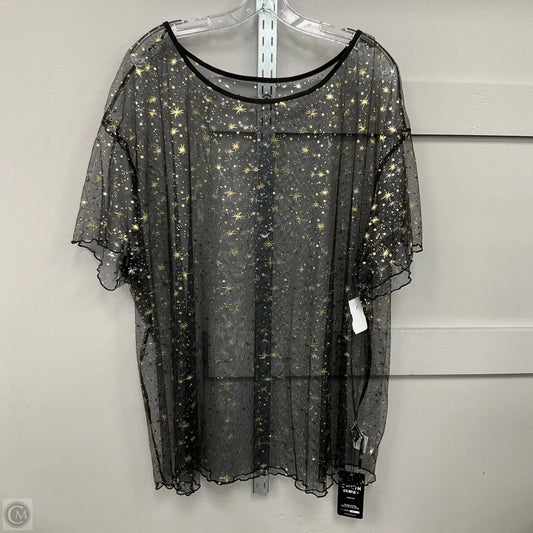 Top Short Sleeve By She + Sky In Black, Size: 3x