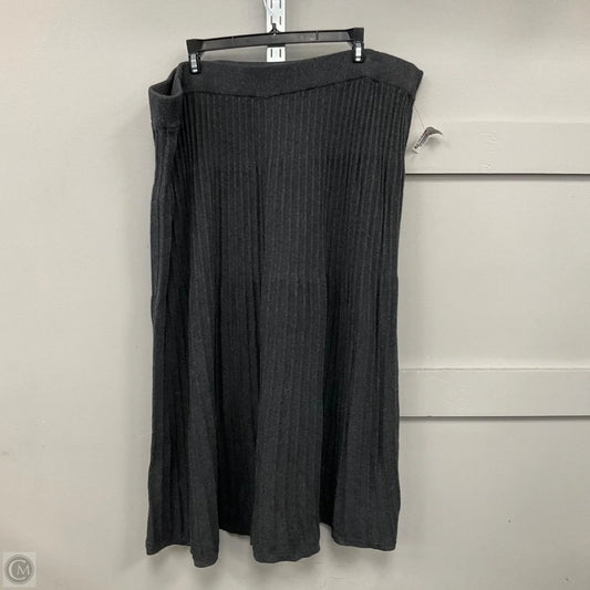 Skirt Maxi By Ophelia Roe In Grey, Size: 3x