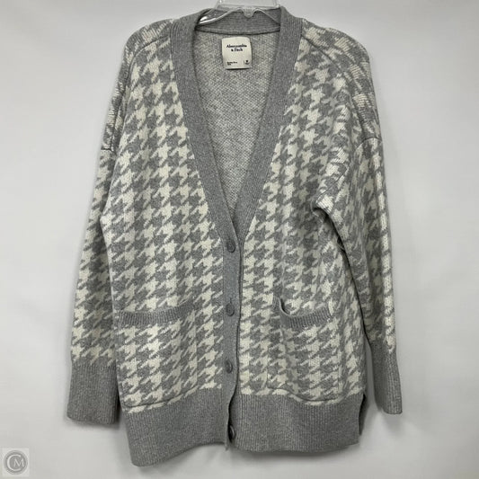 Cardigan By Abercrombie And Fitch In Grey & White, Size: M