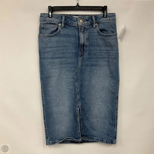 Skirt Midi By Lucky Brand In Blue Denim, Size: 4