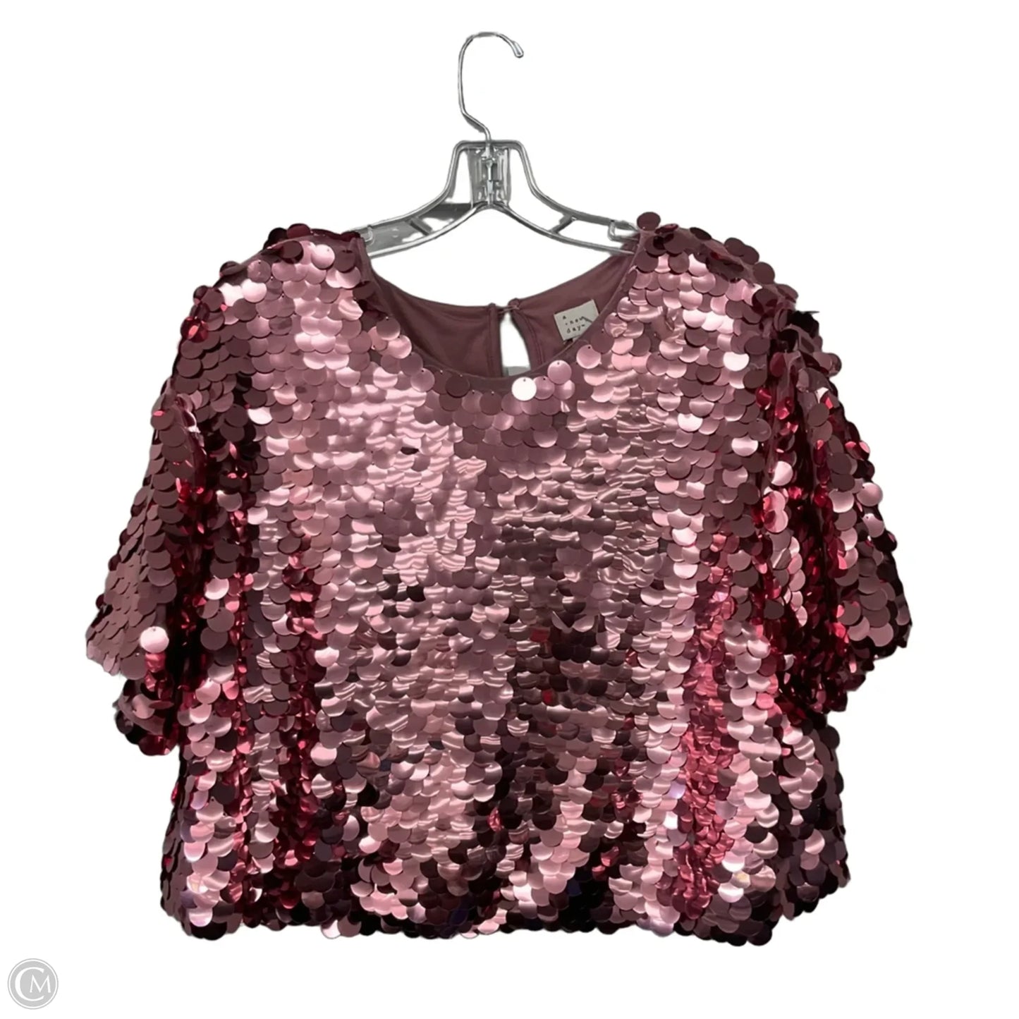 Top Short Sleeve By A New Day In Pink, Size: Xl
