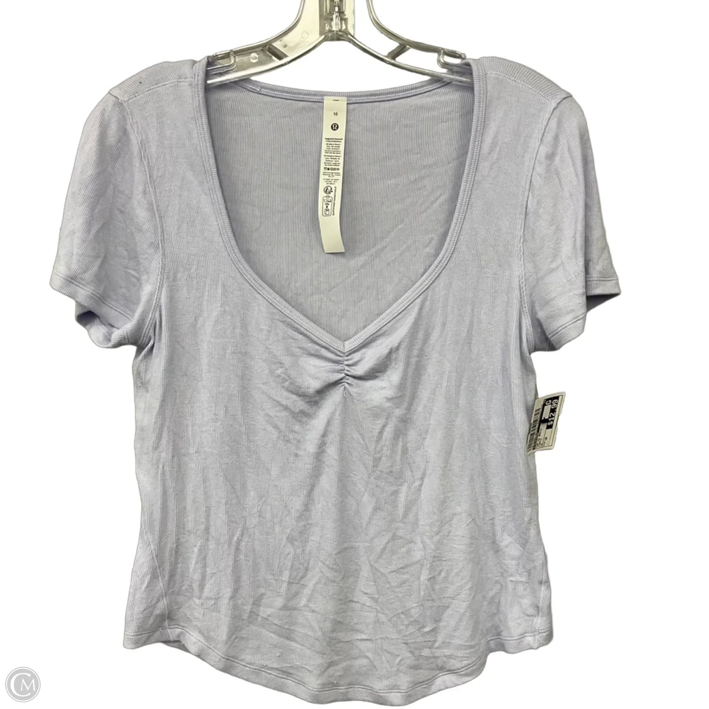 Top Short Sleeve Basic By Lululemon In Purple, Size: 10