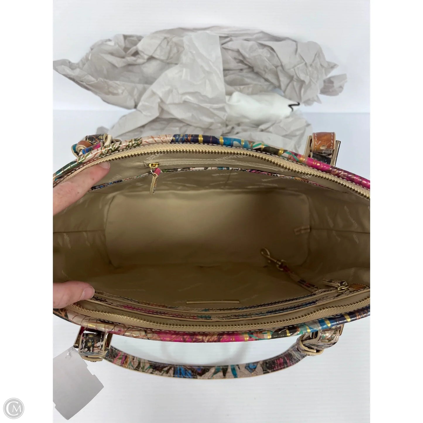 Handbag Designer By Brahmin, Size: Medium