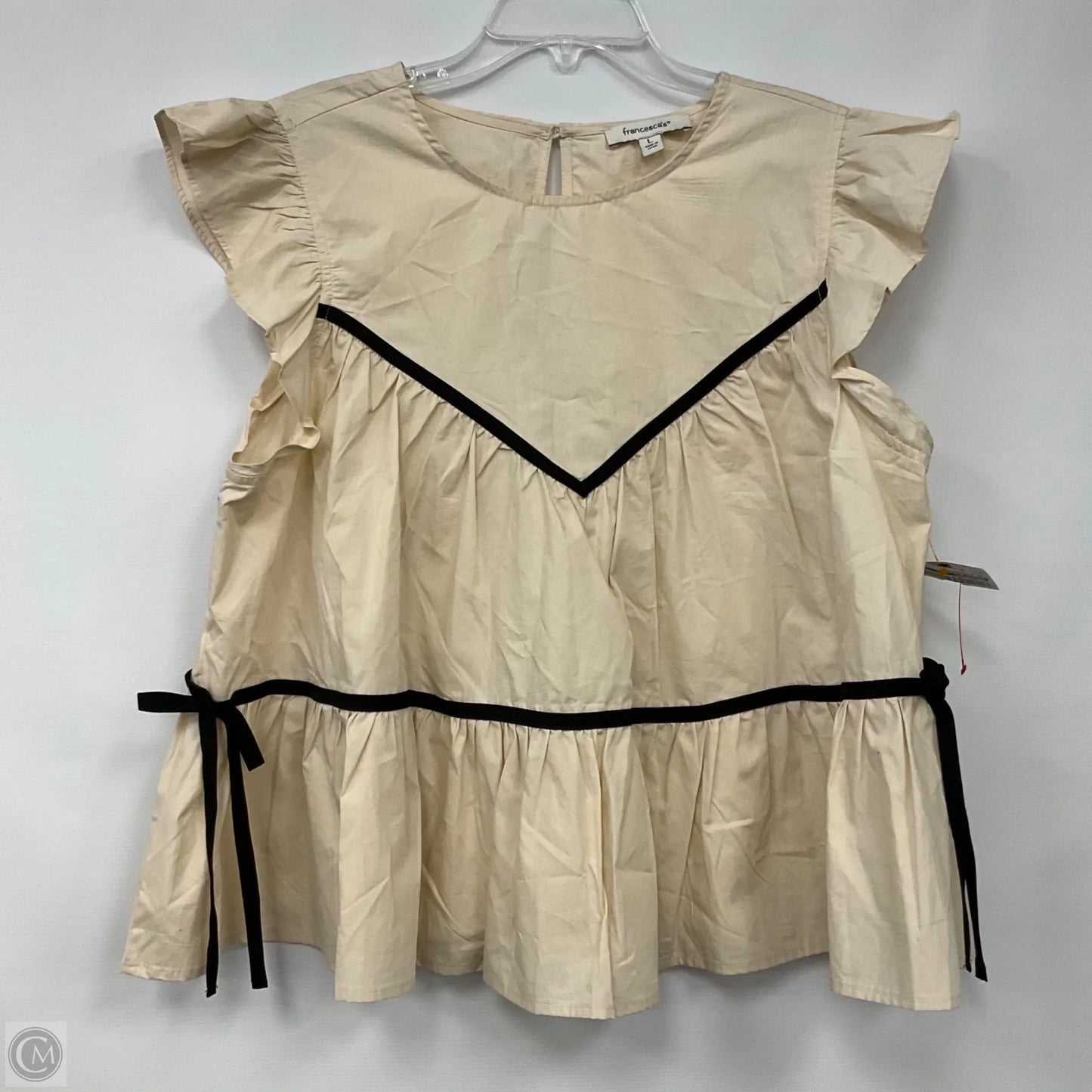 Top Sleeveless By Francesca's In Beige, Size: L