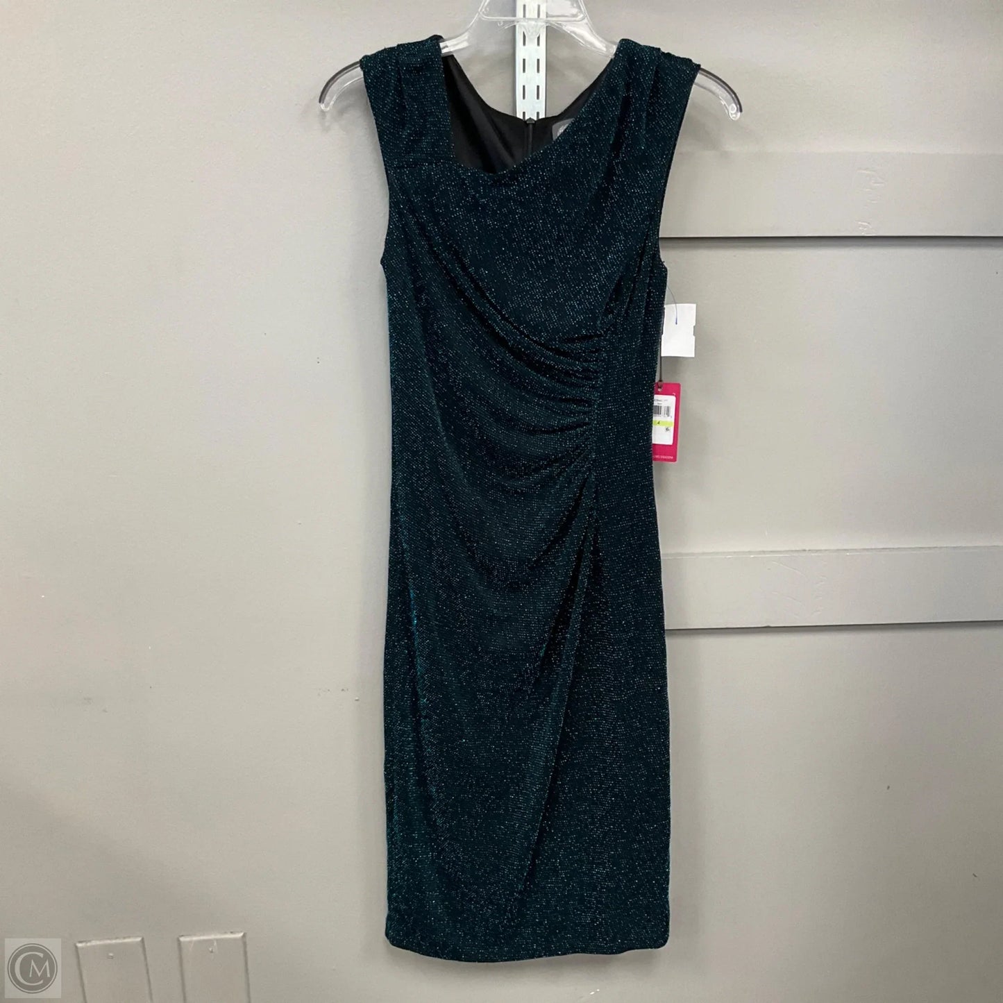 Dress Party Midi By Vince Camuto In Black & Blue, Size: 4