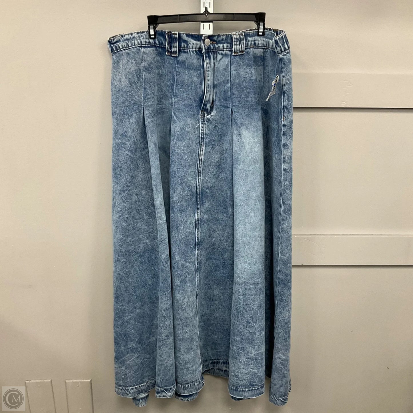 Skirt Maxi By Shein In Blue Denim, Size: 3X