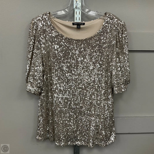 Top Short Sleeve By Cable And Gauge In Gold, Size: Xl